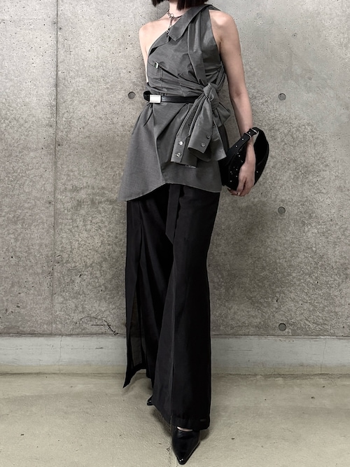 JOSE MOON パンツ CROSS SLIT SHEER PANTS/クロススリットシアーパンツ