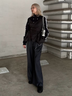 「アイテム（ジャージ）」を使った、JOSE MOONさん（レディース・163cm）の冬コーディネート