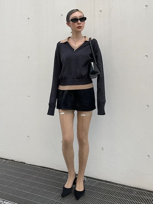 JOSEMOON SATIN STRIPE SHORT PANTS/ジョゼムーンサテンストライプ