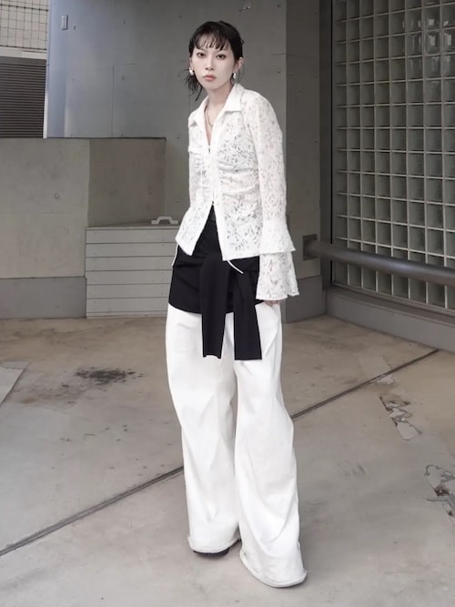 セール】LIQUIDE LACE BLOUSE/リキッドレースブラウス（シャツ