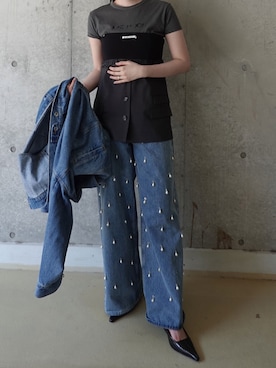 「JOSE MOON（ジョゼムーン）のアイテム（ジャケット/アウター）」を使った、JOSE MOONさん（レディース・164cm）の春コーディネート