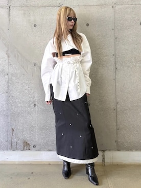 「JOSE MOON（ジョゼムーン）のアイテム」を使った、JOSE MOONさん（レディース・161cm）の冬コーディネート