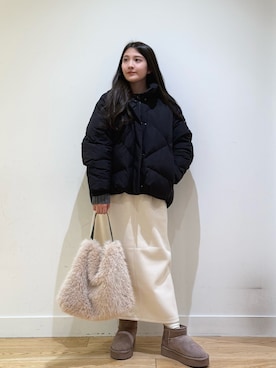 「URBAN RESEARCH DOORS WOMENS」｜「アイテム（ブーツ）」を使った、あきらさん（レディース・149cm）の冬コーディネート