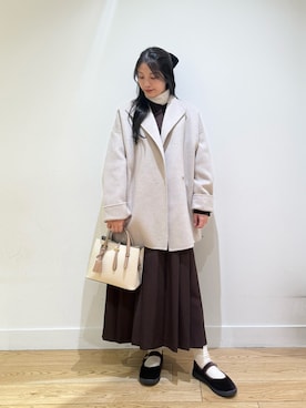 「アイテム（ヘアアクセサリー）」を使った、あきらさん（レディース・149cm）の秋コーディネート