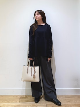 「アイテム（アクセサリー）」を使った、あきらさん（レディース・149cm）の秋コーディネート