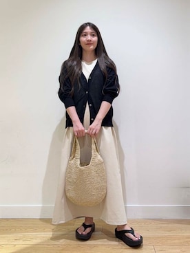 「アイテム（カーディガン/ボレロ）」を使った、あきらさん（レディース・149cm）の夏コーディネート