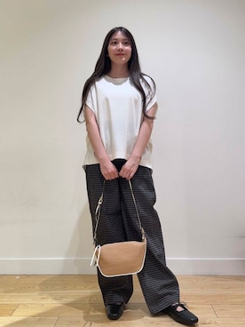 「MARCO BIANCHINI（マルコビアンチーニ）のアイテム」を使った、あきらさん（レディース・149cm）の夏コーディネート