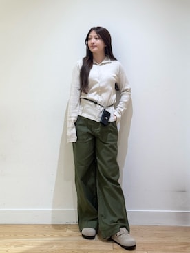 「FORK&SPOON（フォークアンドスプーン）のFORK&SPOON　フライスタンクトップ（タンクトップ）」を使った、あきらさん（レディース・149cm）の秋コーディネート