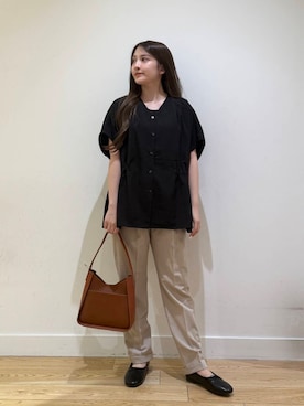 「アイテム（バレエシューズ）」を使った、あきらさん（レディース・149cm）の夏コーディネート