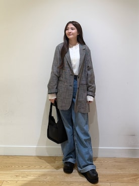 「FORK&SPOON（フォークアンドスプーン）のFORK&SPOON　フライスタンクトップ（タンクトップ）」を使った、あきらさん（レディース・149cm）の秋コーディネート