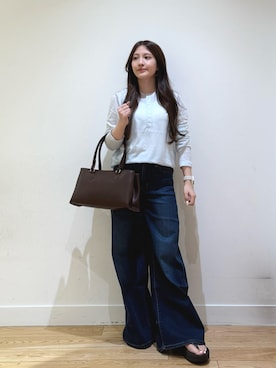 「FORK&SPOON（フォークアンドスプーン）のFORK&SPOON　フライスタンクトップ（タンクトップ）」を使った、あきらさん（レディース・149cm）の秋コーディネート