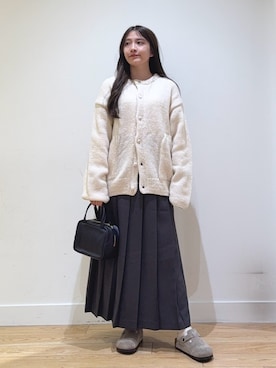 「アイテム（ボストンバッグ）」を使った、あきらさん（レディース・149cm）の秋コーディネート