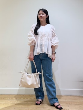 「FORK&SPOON（フォークアンドスプーン）のアイテム（トップス）」を使った、あきらさん（レディース・149cm）の春コーディネート