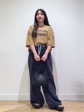 「アイテム（Tシャツ/カットソー）」を使った、あきらさん（レディース・149cm）の夏コーディネート