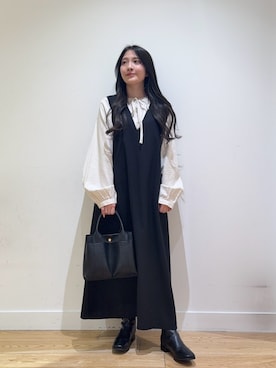 「URBAN RESEARCH DOORS WOMENS」｜「アイテム（ブーツ）」を使った、あきらさん（レディース・149cm）の秋コーディネート