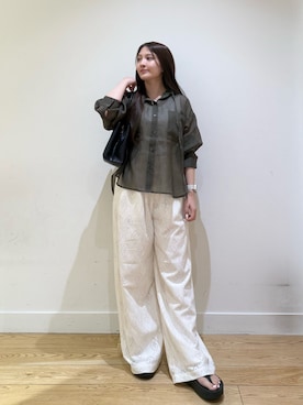 「FORK&SPOON（フォークアンドスプーン）のFORK&SPOON　フライスタンクトップ（タンクトップ）」を使った、あきらさん（レディース・149cm）の夏コーディネート