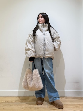 「URBAN RESEARCH DOORS WOMENS」｜「アイテム（ジャケット/アウター）」を使った、あきらさん（レディース・149cm）の冬コーディネート