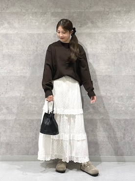 「アイテム（ヘアゴム）」を使った、あきらさん（レディース・149cm）の秋コーディネート