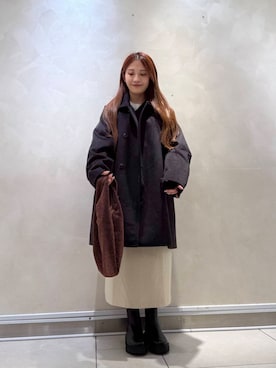 「アイテム（ピーコート）」を使った、あきらさん（レディース・149cm）の秋コーディネート