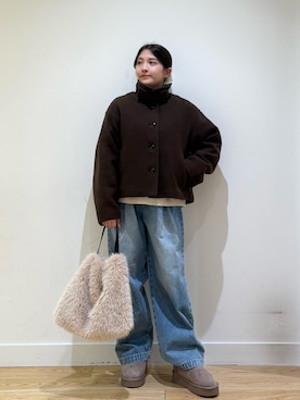 「URBAN RESEARCH DOORS WOMENS」｜「アイテム（ブーツ）」を使った、あきらさん（レディース・149cm）の冬コーディネート