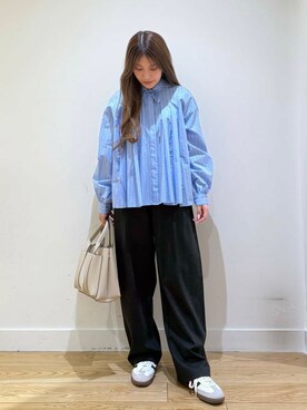 「ブラウスが主役の春コーデ」｜あきらさん（レディース・149cm）の春コーディネート
