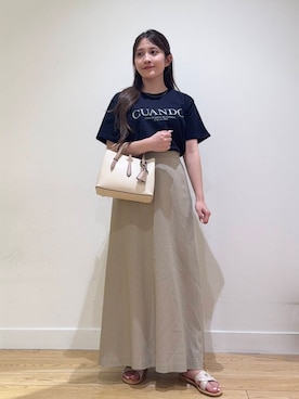 「アイテム（バレッタ/ヘアクリップ）」を使った、あきらさん（レディース・149cm）の夏コーディネート
