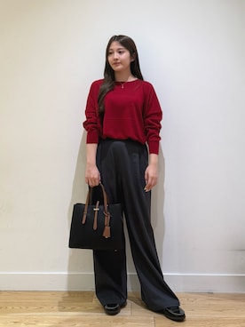 「HARUTA（ハルタ）の『別注』HARUTA×DOORS　キルトローファー（ローファー）」を使った、あきらさん（レディース・149cm）の秋コーディネート