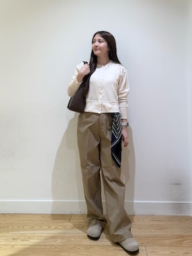 「FORK&SPOON（フォークアンドスプーン）のFORK&SPOON　フライスタンクトップ（タンクトップ）」を使った、あきらさん（レディース・149cm）の秋コーディネート