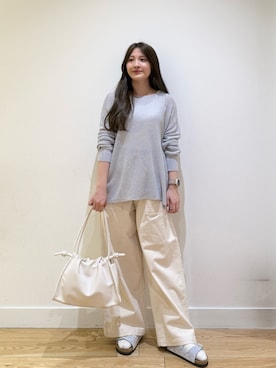 「FORK&SPOON（フォークアンドスプーン）のアイテム（トップス）」を使った、あきらさん（レディース・149cm）の春コーディネート