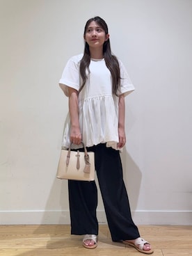 「アイテム（バレッタ/ヘアクリップ）」を使った、あきらさん（レディース・149cm）の夏コーディネート