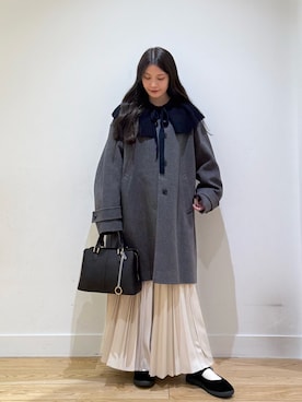 「アイテム（ネクタイ）」を使った、あきらさん（レディース・149cm）の冬コーディネート