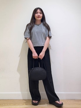 「URBAN RESEARCH DOORS（アーバンリサーチドアーズ）の『UVカット/接触冷感/吸水速乾』ドライタッチリラックスパンツ（その他パンツ）」を使った、あきらさん（レディース・149cm）の夏コーディネート