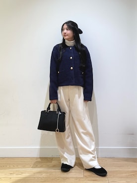 「アイテム（ヘアゴム）」を使った、あきらさん（レディース・149cm）の秋コーディネート