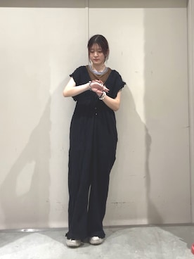 「アイテム（オールインワン・サロペット）」を使った、saki081324さん（レディース・165cm）の夏コーディネート