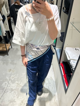 「アイテム（ストール/ショール）」を使った、saki081324さん（レディース・165cm）の夏コーディネート