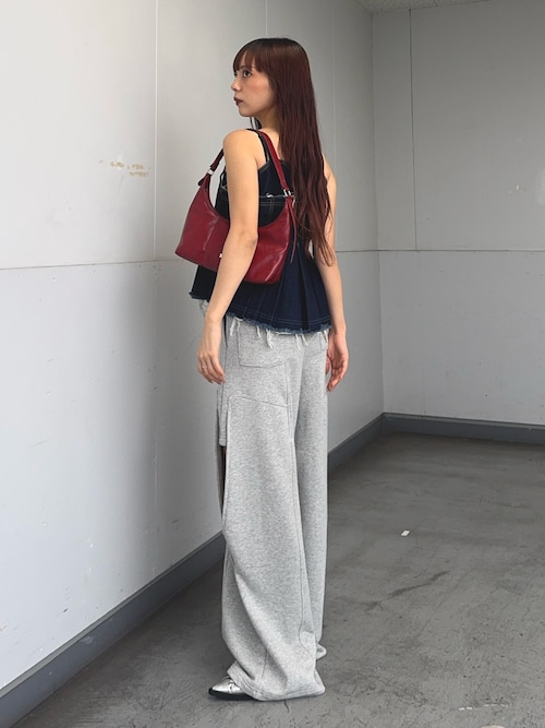 セール】PLEATS DENIM CAMI TOPS プリーツ デニム キャミ
