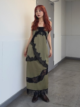 「THROW by SLY（スローバイスライ）のアイテム」を使った、永田紗也佳さん（レディース・156cm）の夏コーディネート