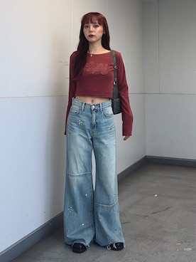 永田紗也佳さん(レディース・156cm)の秋コーディネート