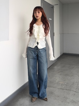 永田紗也佳さん（レディース・156cm）の冬コーディネート