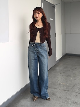 永田紗也佳さん（レディース・156cm）の冬コーディネート