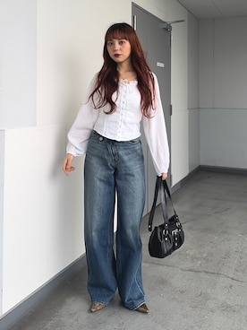 永田紗也佳さん（レディース・156cm）の冬コーディネート