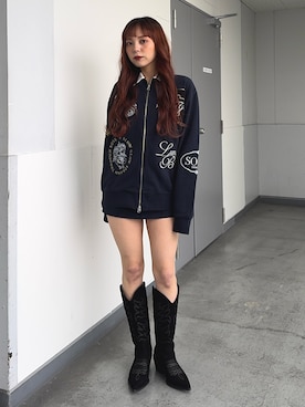 永田紗也佳さん(レディース・156cm)の冬コーディネート