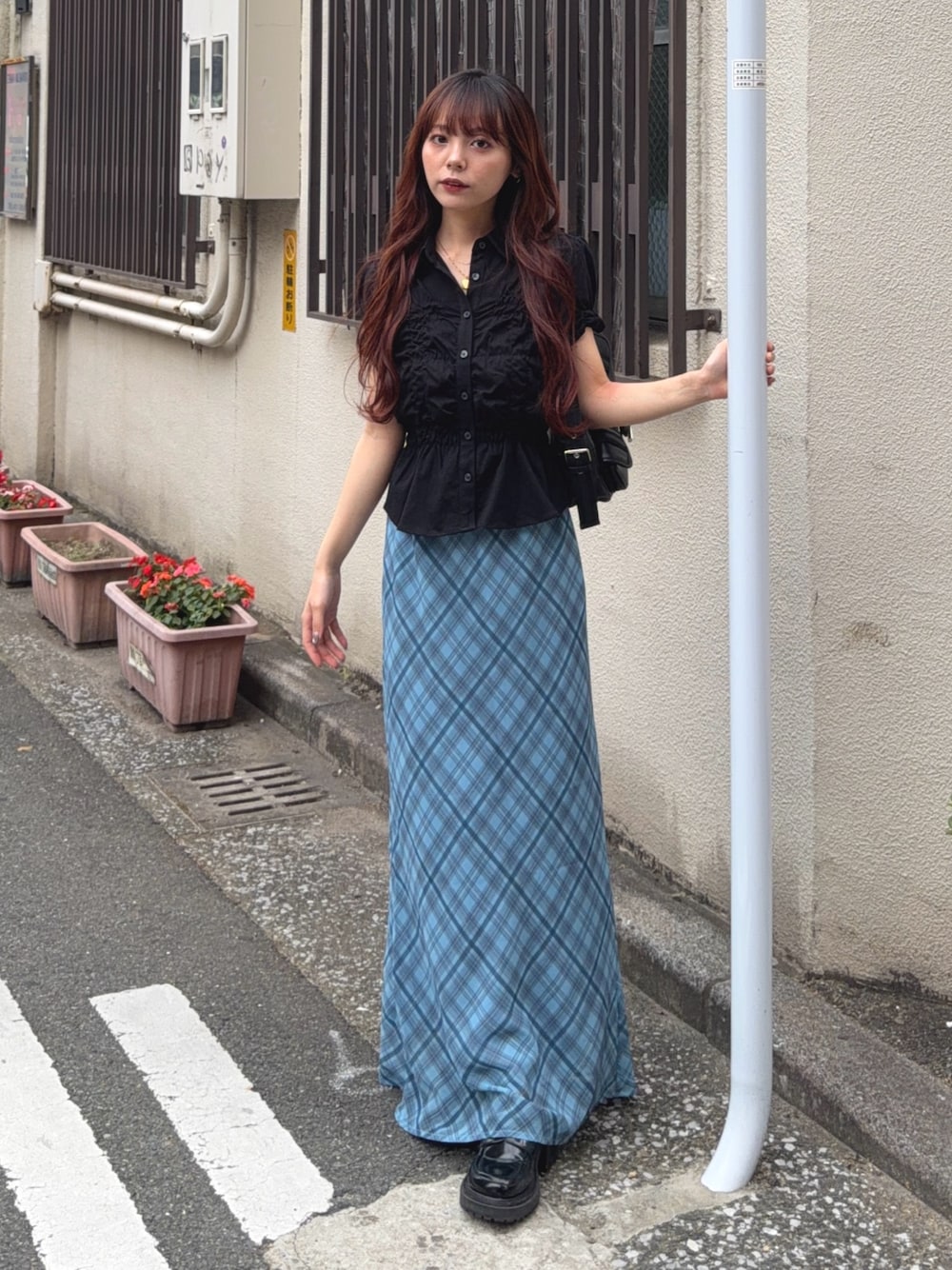 SHEER CHECK SKIRT シアーチェックスカート 春服を使った人気