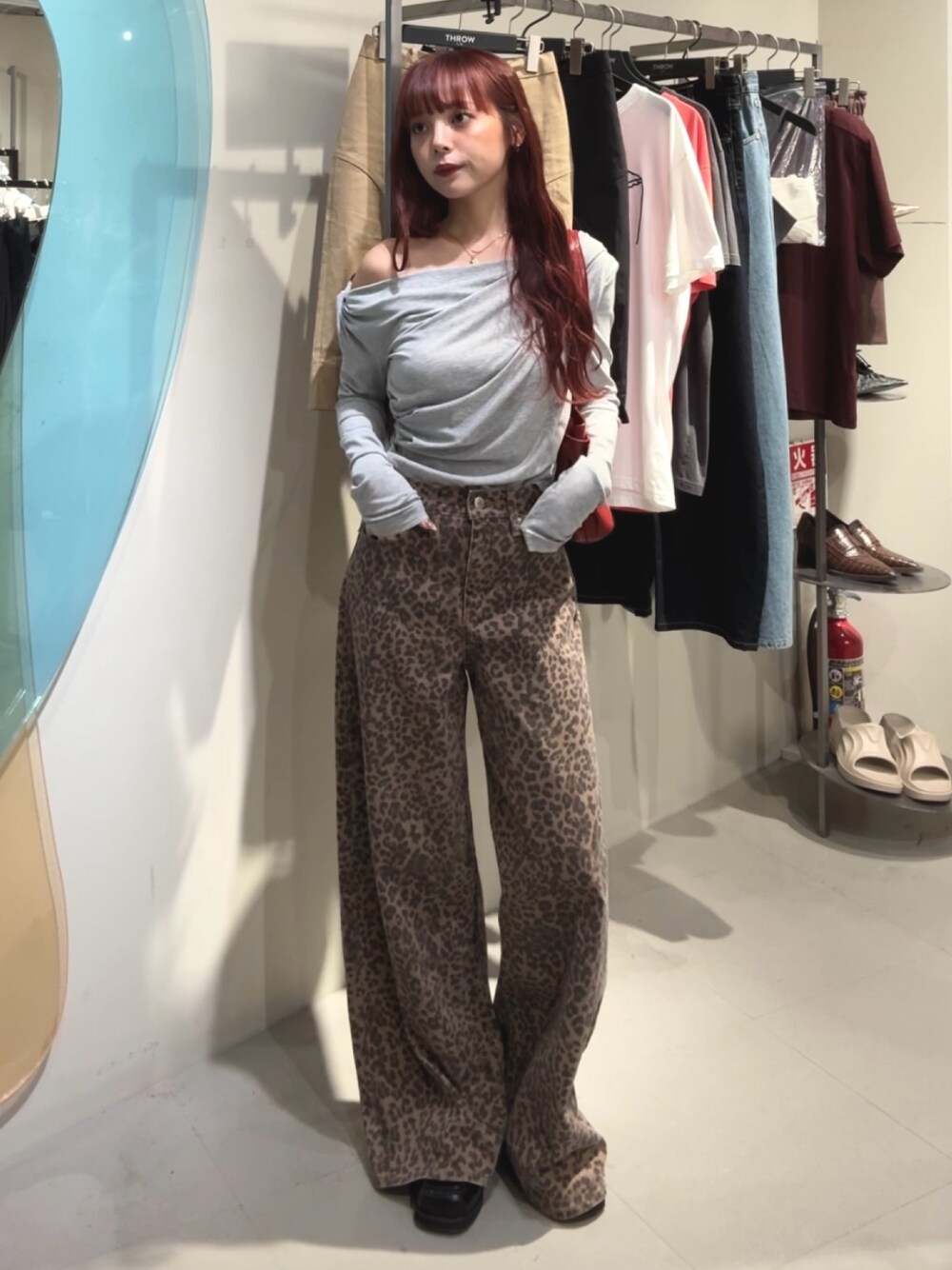 SLY（スライ）の「LEOPARD WIDE LEG PT-D レオパード ワイドレッグ