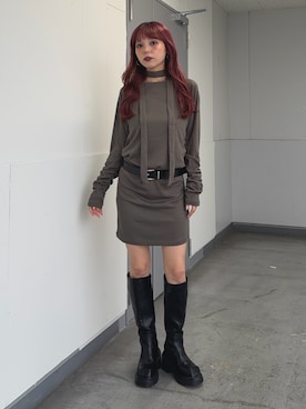 永田紗也佳さん(レディース・156cm)の秋コーディネート