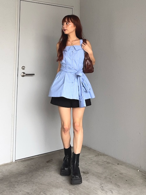 キャミソール SHIRT DETAIL CAMI TOPS シャツディティール キャミ トップス 夏服 ノースリーブトップス SLY キャミソール SHIRT DETAIL CAMI TOPS シャツディティール