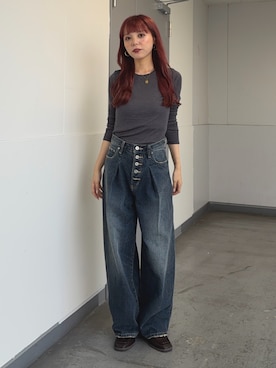 永田紗也佳さん(レディース・156cm)の秋コーディネート