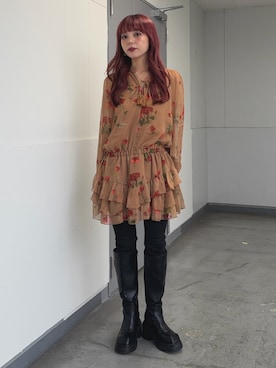 永田紗也佳さん（レディース・156cm）の秋コーディネート
