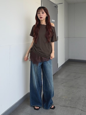 永田紗也佳さん（レディース・156cm）の夏コーディネート