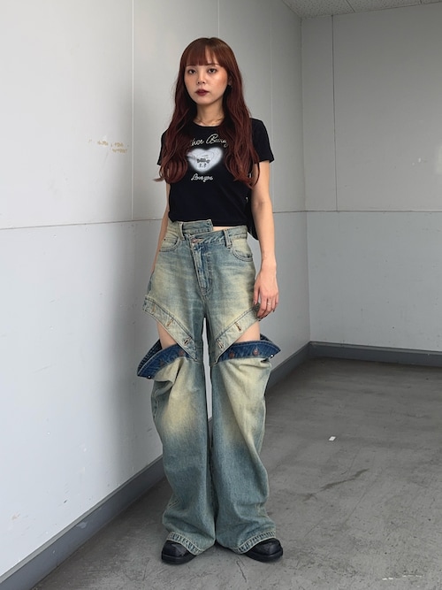 SLY ジャストウエスト サイドオープン ストレートパンツ セール】J/W SIDE OPEN STRAIGHT PT ジャストウエスト サイドオープン